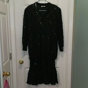 Damianou vintage lace  drop waist dress Sz M